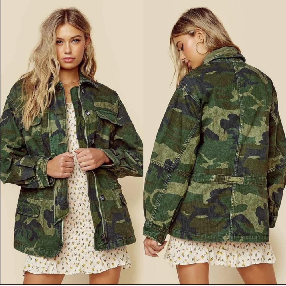 Free People Seize The Day Camp Jacket